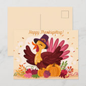 Happy Thanksgiving Briefkaart (Voorkant / Achterkant)