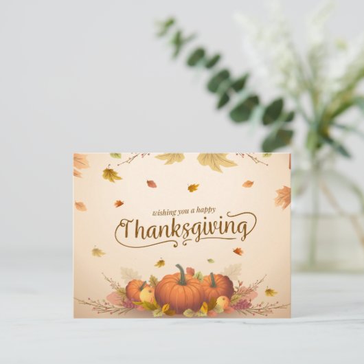 Happy Thanksgiving Briefkaart (Staand voorkant)