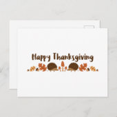 Happy Thanksgiving Briefkaart (Voorkant / Achterkant)