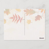 Happy Thanksgiving Briefkaart (Achterkant)