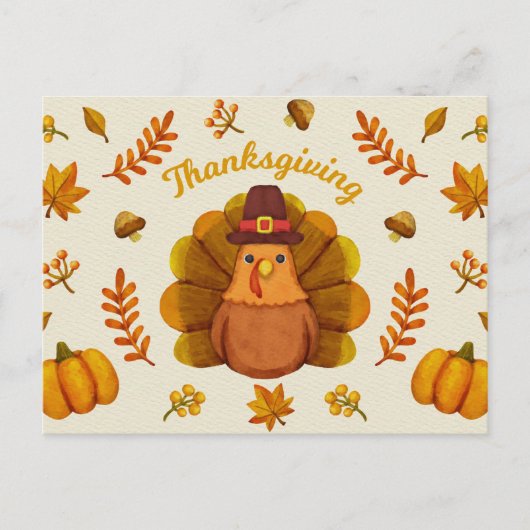 Happy Thanksgiving Briefkaart (Voorkant)
