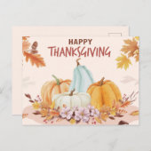 Happy Thanksgiving Briefkaart (Voorkant / Achterkant)