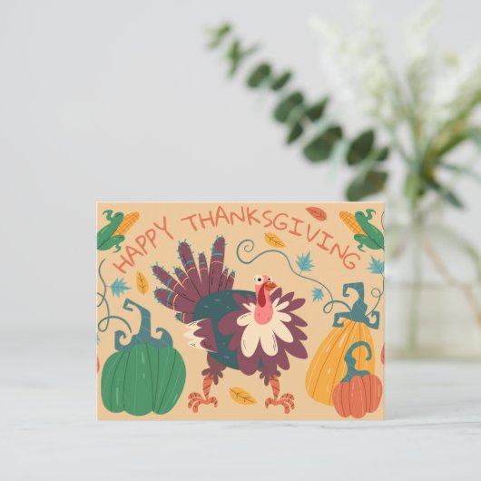 Happy Thanksgiving Briefkaart (Staand voorkant)