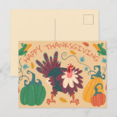 Happy Thanksgiving Briefkaart (Voorkant / Achterkant)