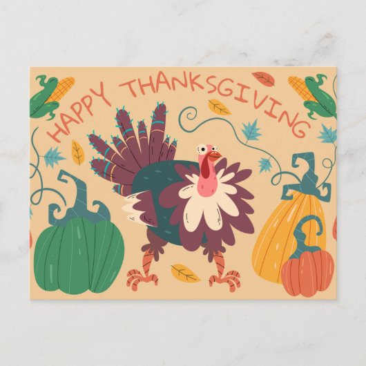 Happy Thanksgiving Briefkaart (Voorkant)