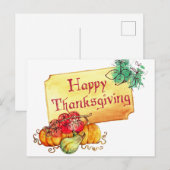 Happy Thanksgiving Briefkaart (Voorkant / Achterkant)