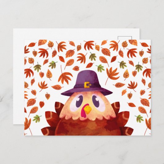 Happy Thanksgiving Briefkaart (Voorkant / Achterkant)