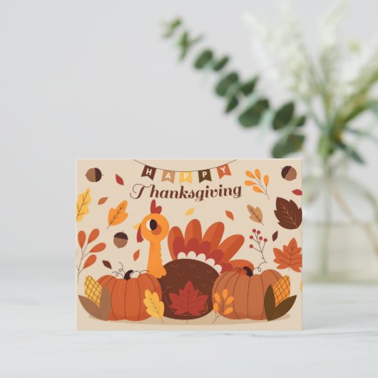 Happy Thanksgiving Briefkaart (Staand voorkant)