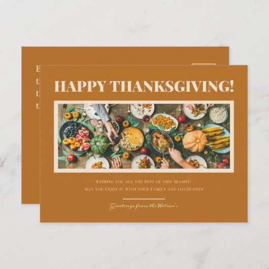 Happy Thanksgiving  Briefkaart (Voorkant / Achterkant)