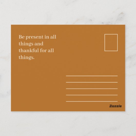 Happy Thanksgiving  Briefkaart (Achterkant)