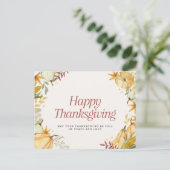 Happy Thanksgiving Briefkaart (Staand voorkant)