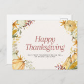 Happy Thanksgiving Briefkaart (Voorkant / Achterkant)