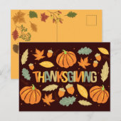 Happy Thanksgiving Briefkaart (Voorkant / Achterkant)