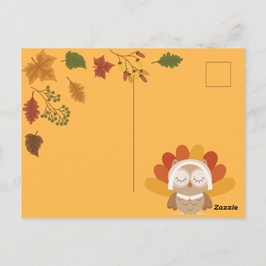 Happy Thanksgiving Briefkaart (Achterkant)