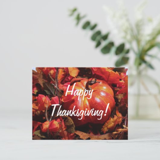 Happy Thanksgiving-briefkaart Feestdagenkaart (Staand voorkant)