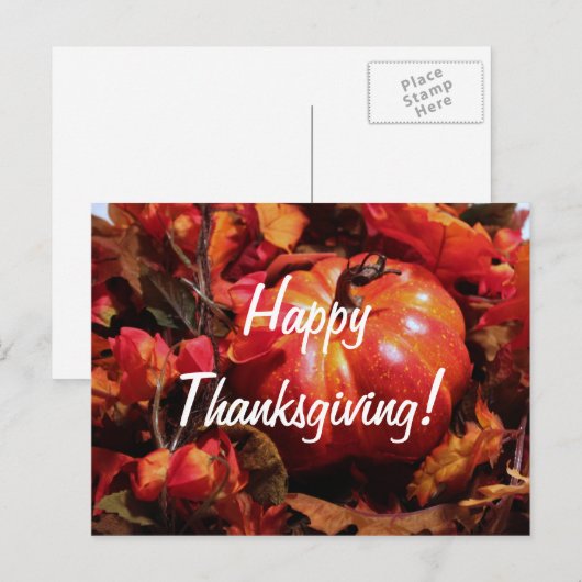 Happy Thanksgiving-briefkaart Feestdagenkaart (Voorkant / Achterkant)
