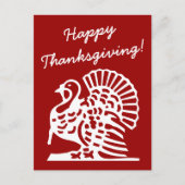 Happy Thanksgiving briefkaarten met kalkoen tekeni (Voorkant)