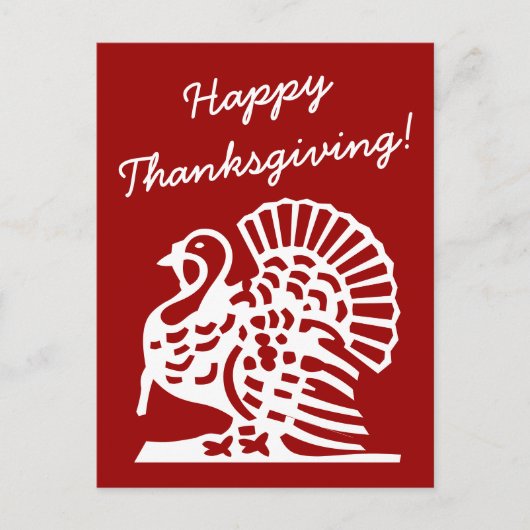 Happy Thanksgiving briefkaarten met kalkoen tekeni (Voorkant)