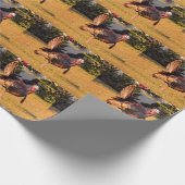 Happy Thanksgiving Bronze Tom Turkije Cadeaupapier (Hoek)