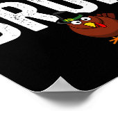 Happy Thanksgiving Bruh Funny Turkey Bruh Boys Kid Poster (Hoek)