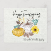 Happy Thanksgiving Budget Kaart Pumpkin (Voorkant)