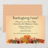 Happy Thanksgiving Buffet/Dinner Feast Invitation Kaart (Voorkant / Achterkant)