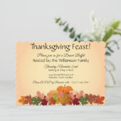 Happy Thanksgiving Buffet/Dinner Feast Invitation Kaart (Staand voorkant)