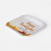 Happy Thanksgiving Business Autumn Leaves Company Papieren Bordje (Gebogen)
