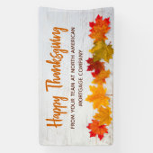 Happy Thanksgiving Business Autumn Leaves Company Spandoek (Verticaal)
