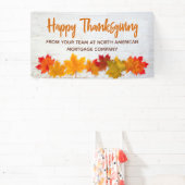 Happy Thanksgiving Business Autumn Leaves Company Spandoek (Insitu)