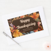 Happy Thanksgiving Business  Brown vertrekt Rechthoekige Sticker (Envelop)