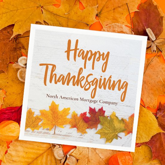 Happy Thanksgiving Business Custom Company Party Servet