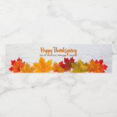 Happy Thanksgiving Business Custom Company Party Waterfles Etiket (Enkel label)