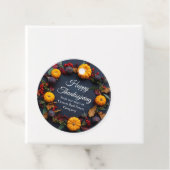 Happy Thanksgiving Business Herfst Pumpkin Wreath Bedankjes Labels (In situ)