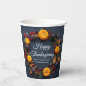 Happy Thanksgiving Business Pumpkin Dinner Party Papieren Bekers (Voorkant)