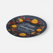 Happy Thanksgiving Business Pumpkin Dinner Party Papieren Bordje (Gekanteld)