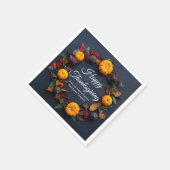 Happy Thanksgiving Business Pumpkin Dinner Party Servet (Hoek)