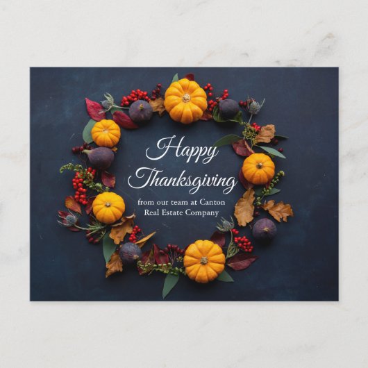Happy Thanksgiving Business Pumpkin - Modern Briefkaart (Voorkant)
