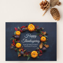 Happy Thanksgiving Business Pumpkin - Modern Briefkaart