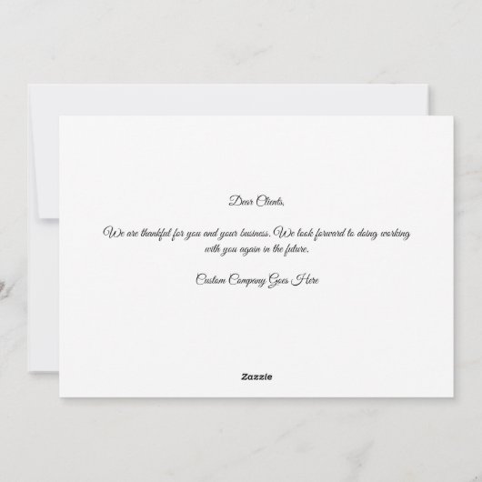 Happy Thanksgiving Business Pumpkin - Modern Feestdagenkaart (Achterkant)