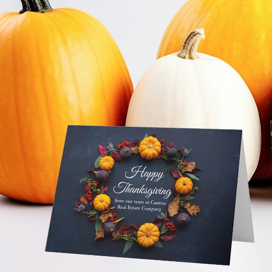 Happy Thanksgiving Business Pumpkin - Modern Kaart