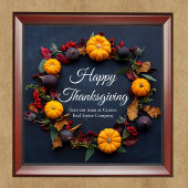 Happy Thanksgiving Business Pumpkin WreatCustom Poster
