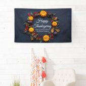 Happy Thanksgiving Business Pumpkin WreatCustom Spandoek (Insitu)