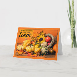Happy Thanksgiving Business Thankful Team Member Feestdagen Kaart