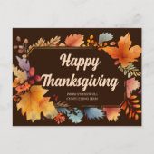 Happy Thanksgiving Business  verlaat Brown Briefkaart (Voorkant)