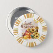 Happy Thanksgiving Button (Voorkant /achterkant)