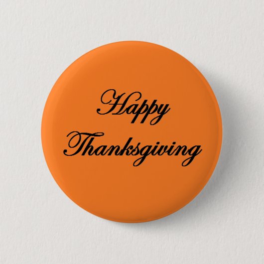 "Happy Thanksgiving"-Button Ronde Button 5,7 Cm (Voorkant)