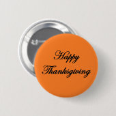 "Happy Thanksgiving"-Button Ronde Button 5,7 Cm (Voorkant /achterkant)