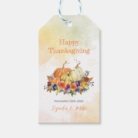 Happy Thanksgiving Cadeaulabel (Voorkant)