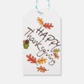Happy Thanksgiving Cadeaulabel (Achterkant)